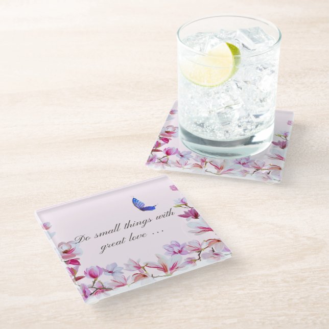 Posavasos De Vidrio Magnolia Con Pascua De Cita (Angular)