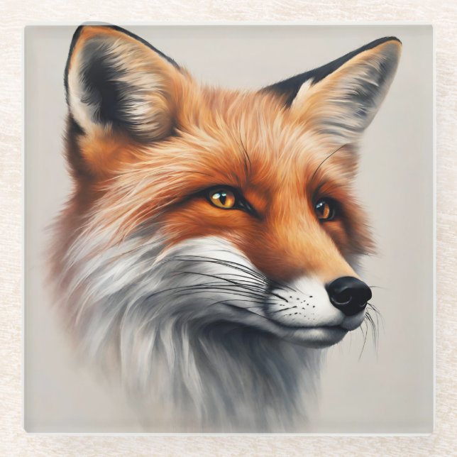 Posavasos De Vidrio Majestic Fox (Anverso)