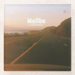Posavasos De Vidrio Malibú, viaje por carretera en California