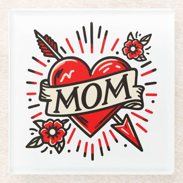 POSAVASOS DE VIDRIO MAMÁ (Anverso)