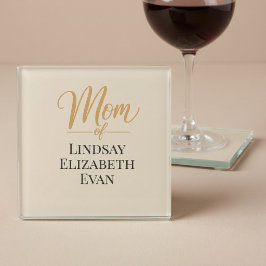 Posavasos De Vidrio Mamá Elegante Personalizada