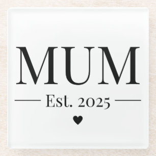 Posavasos De Vidrio Mamá Establecida 2025