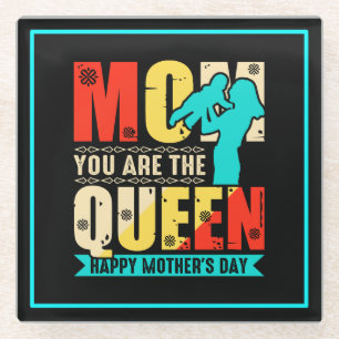 Posavasos De Vidrio Mamá Tú Eres La Reina