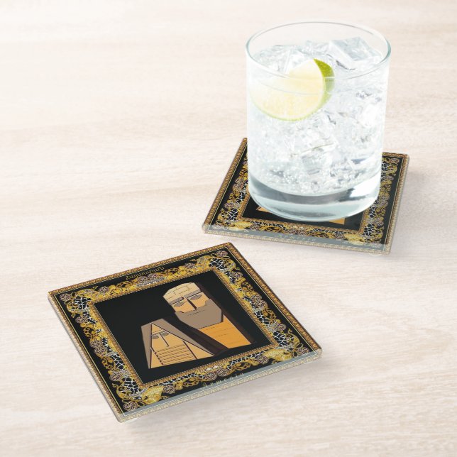 Posavasos De Vidrio Mamig Babig Glass Coaster (Angular)