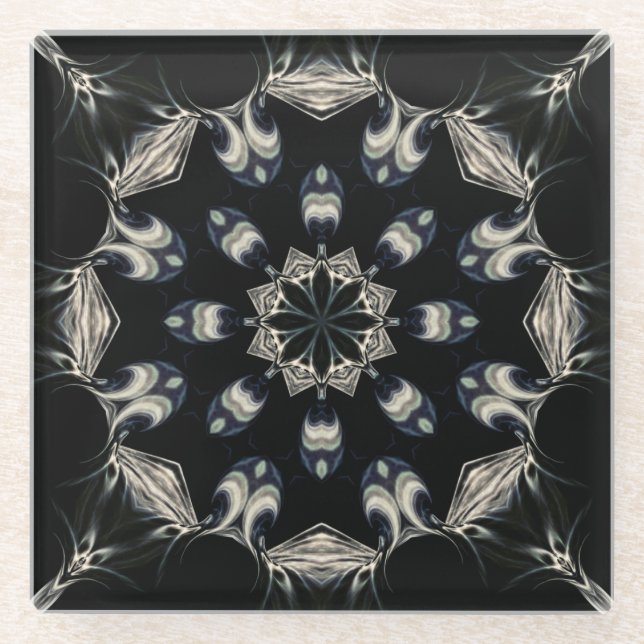 Posavasos De Vidrio Mandala elegante (Anverso)