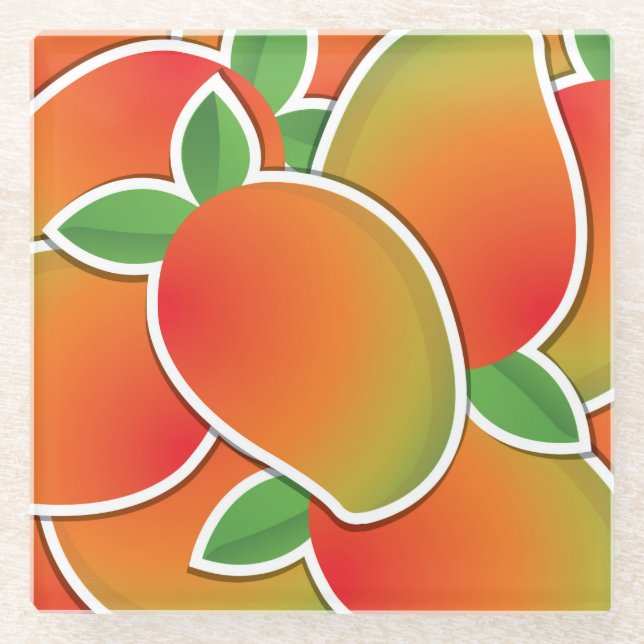 Posavasos De Vidrio Mango Funky (Anverso)