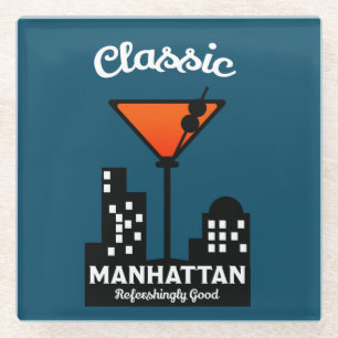 Posavasos De Vidrio Manhattan Cocktail Wall Art