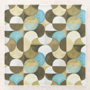Posavasos De Vidrio Mano de acuarela abstracta dibujada