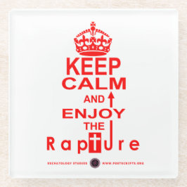 Posavasos De Vidrio Mantener la calma y disfrutar del éxtasis