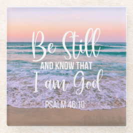 Posavasos De Vidrio Mantente y sé que soy Dios