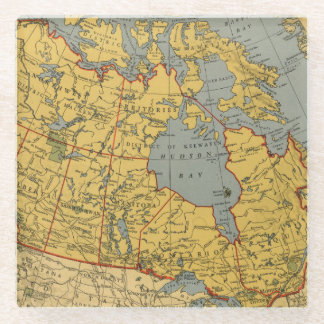 Posavasos De Vidrio Mapa antiguo de Canadá