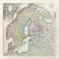 Mapa Antiguo de Escandinavia