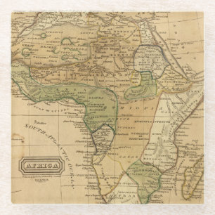 Posavasos De Vidrio Mapa de África por Worcester