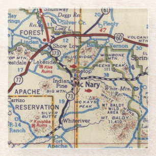 Posavasos De Vidrio Mapa de cosechas de McNary Arizona
