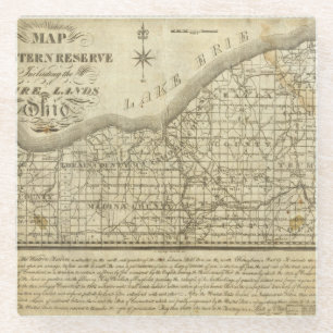 Posavasos De Vidrio Mapa de la reserva occidental