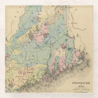 Posavasos De Vidrio Mapa geológico de Maine