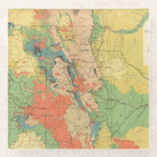 Posavasos De Vidrio Mapa geológico general de Colorado