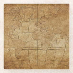 Posavasos De Vidrio Mapa Mundial: Guía de Exploración Global