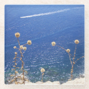 Posavasos De Vidrio Mar Azul griego