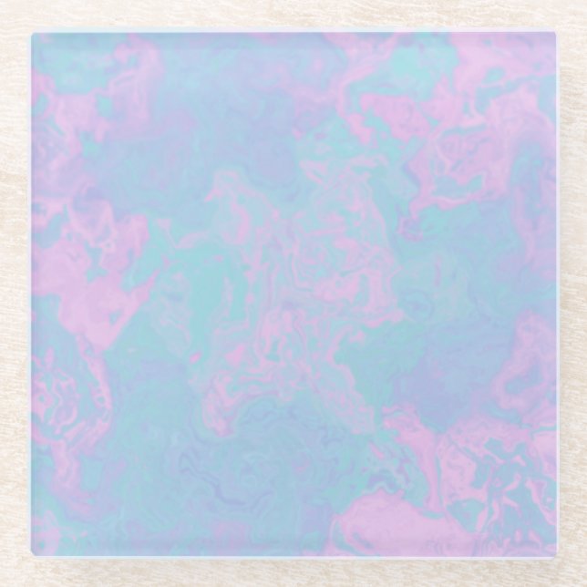 Posavasos De Vidrio Marbble Pastel (Anverso)