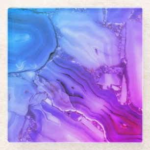 Posavasos De Vidrio Marble púrpura exótico