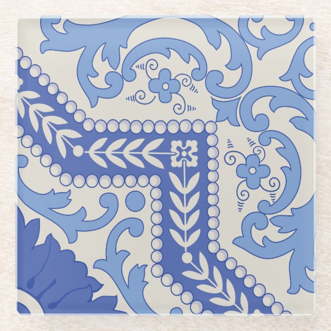 Posavasos De Vidrio Marco de guiño botánico (Anverso)