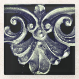 Posavasos De Vidrio Marco francés plateado