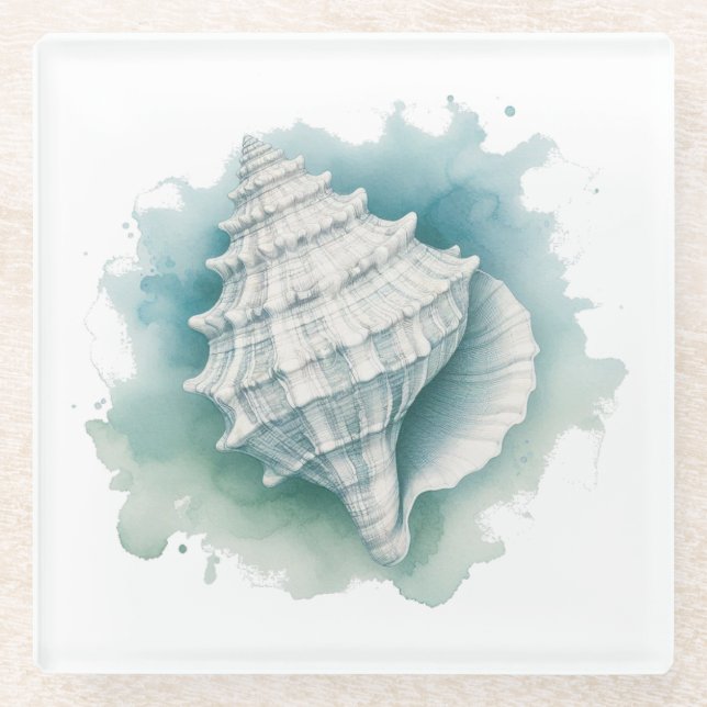 Posavasos De Vidrio Marea costera/náutica (Anverso)
