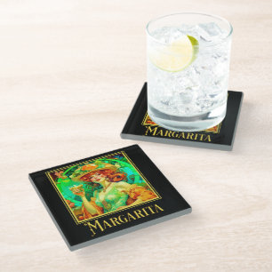 Posavasos De Vidrio Margarita Art Nouveau