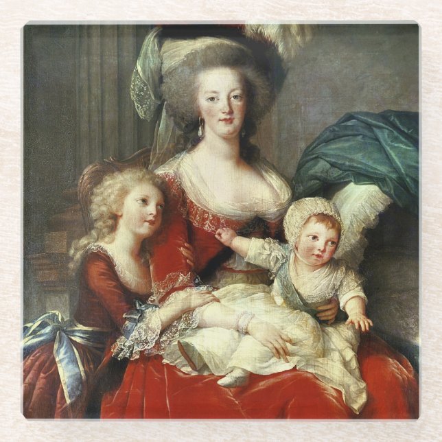 Posavasos De Vidrio Marie-Antonieta y sus cuatro niños, 1787 (Anverso)