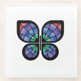 Posavasos De Vidrio Mariposa de vidrio templado