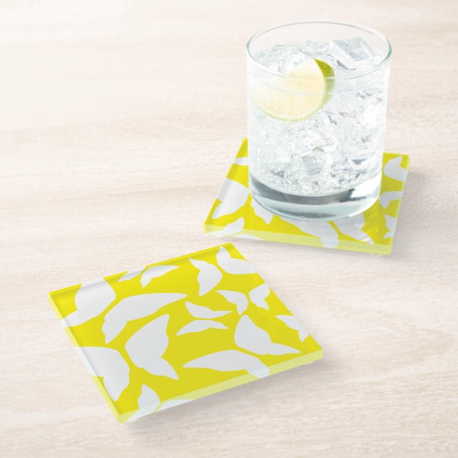 Posavasos De Vidrio Mariposas Brillantes Audaz Cocina Ecléctica (Angular)