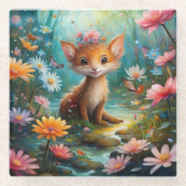 Posavasos De Vidrio Mariposas de hongos mágicos