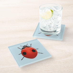 Posavasos De Vidrio Mariquita Afortunada