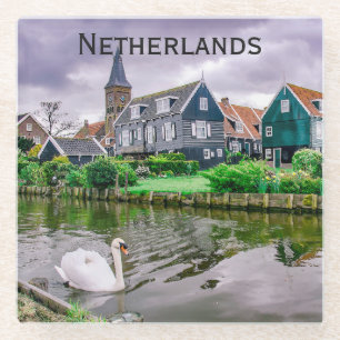 Posavasos De Vidrio Marken, aldea holandesa, Países Bajos