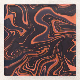 Posavasos De Vidrio Mármol abstracto: fondo de textura artística