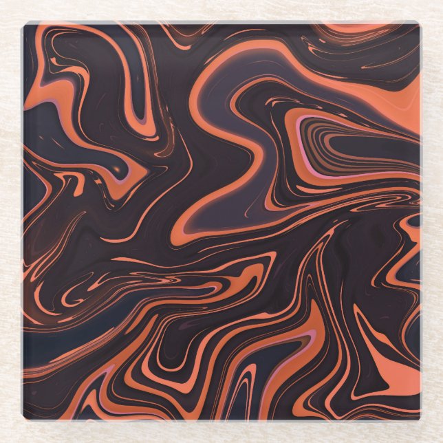 Posavasos De Vidrio Mármol abstracto: fondo de textura artística (Anverso)