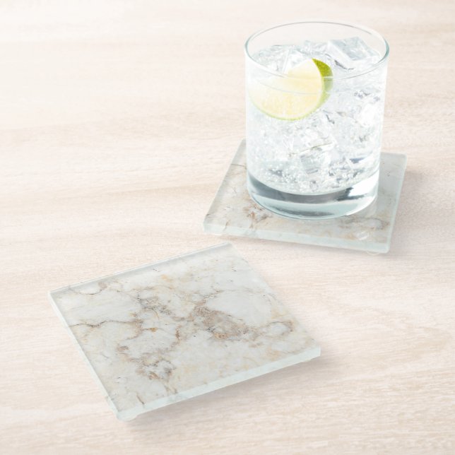 Posavasos De Vidrio Mármol marrón claro moderno de moda (Angular)