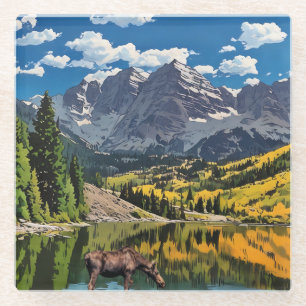 Posavasos De Vidrio Maroon Bells