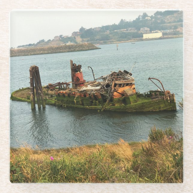 Posavasos De Vidrio Mary D. Hume, Gold Beach, Oregón (Anverso)