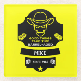 Posavasos De Vidrio Más allá de la colina envejeciendo