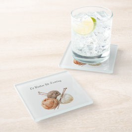 Posavasos De Vidrio Más bien tejiendo naranja marrón crema hilo