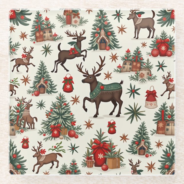 Posavasos De Vidrio Máster navidad (Anverso)