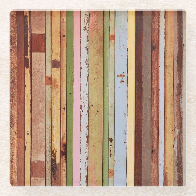 Posavasos De Vidrio Material de madera: Textura de fondo de escritorio (Anverso)