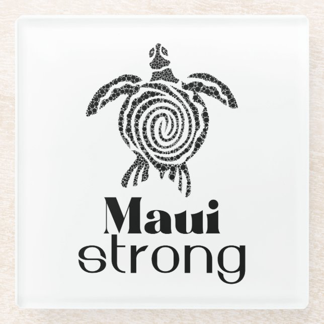 Posavasos De Vidrio maui strong (Anverso)