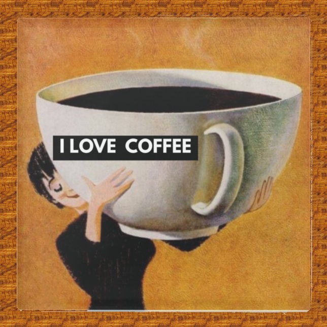 Posavasos De Vidrio Me encanta el retro de café (Subido por el creador)