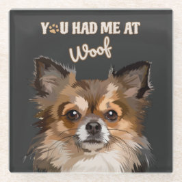 Posavasos De Vidrio Me Tenías En Woof | Perros Pomerania