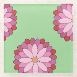 Posavasos De Vidrio Medallero asiático pastel rosado