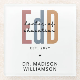 Posavasos De Vidrio Médico De Educación Personalizada