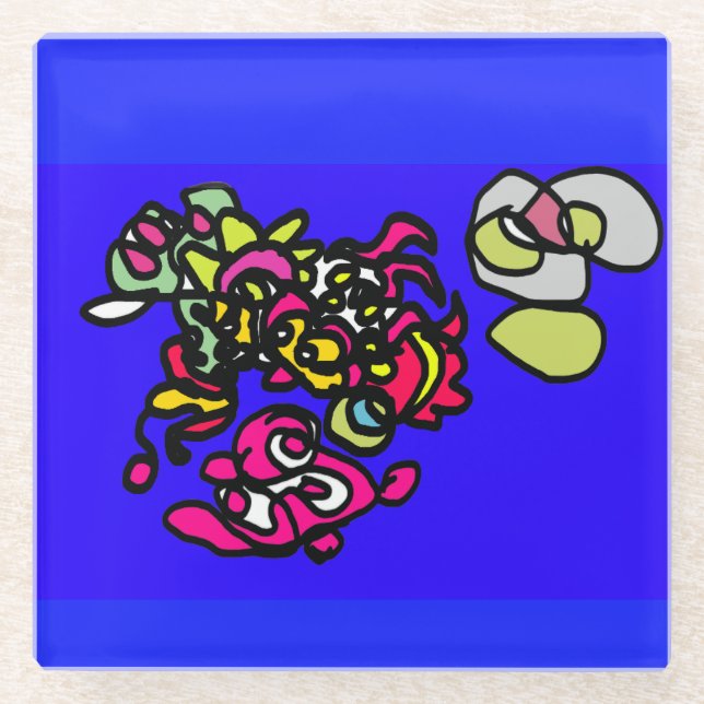 Posavasos De Vidrio Medusas bailarinas  (Anverso)